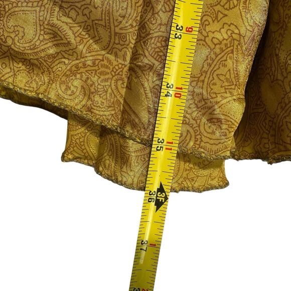 Darn Good Yarn Reversible Sari Silk Wrap Skirt Boho Festival Maxi One Size - Picture 5 of 9